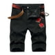 thumbnail image 5 of Shorts de mezclilla para hombre con perforaciones elásticas y bordes pulidos color claro, 5 of 6