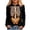 Black A, variant on Kids Halloween Skeleton Print Long Sleeve Top Crewneck Casual T-shirt for Children Ages 3-14 Years