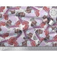 thumbnail image 3 of Soimoi Poly Georgette Fabric Artistic Flower Printed Craft Fabric by The Yard 42 Inch Wide, 3 of 3
