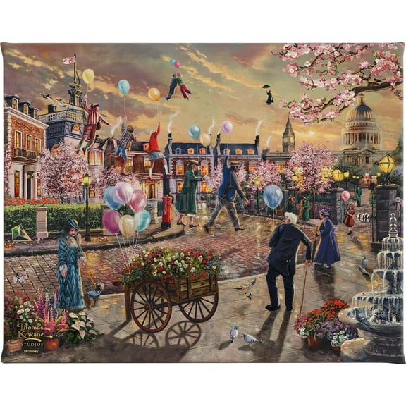 Thomas Kinkade Disney Mary Poppins Returns 8 x 10 Gallery Wrapped Canvas
