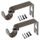 thumbnail image 5 of Soporte de barra de cortina Uxcell de hierro, soporte individual para barra de cortina de 0.63" 2.87" x 1.42" x 0.63" Marrón 2Pcs, 5 of 5