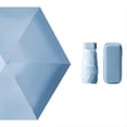 thumbnail image 3 of Seis Veces Paraguas de la Tarjeta Portátil de Bolsillo Cápsula Paraguas de Doble Propósito Anti-Ultravioleta Protector Solar Paraguas Azul, 3 of 6