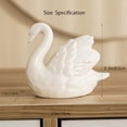 thumbnail image 2 of 2 Pieces White Black-Swan Sculpture Decor, Elegant Ceramic Swan Couple Figurine Statue for Home Office Decor, 2 of 6