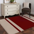 thumbnail image 3 of Simpler Red Line Area Rugs 4'x6', Washable Small Throw Rugs for Office Bathroom, Farmhouse Red Striped Abstract Indoor Outdoor Rug Non-Slip Low Pile Carpet Runner Reversible Floor Mats, 3 of 8