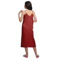 thumbnail image 5 of Moomaya WoMen's Solid Spaghetti Strap Nightdress Knee Length Sleepwear Gown, 5 of 6