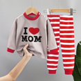 thumbnail image 2 of Odeerbi Infant Boys Spring Fall Outfits Cartoon Print Cotton Pajama Sets 6M-10Y Kids Thin Tops Jogger Pants Two Piece Set Sleepwear Lounge Sets Infant Clothes Red, 2 of 3