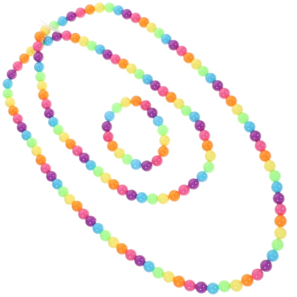 BRIGHTFUFU 2Ud Juegos De Joyería Colorida Con Y Collares Plásticos Para Fiesta Y Baile
