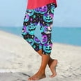thumbnail image 2 of QATAINLAV Capri Leggings for Women Tummy Control Cropped Yoga Pants 2025 Halloween Novelty Graphic Print Tights Milk Silk High Waisted Legging Capris Ofertas Del Dia de Hoy Relampago Black M, 2 of 5