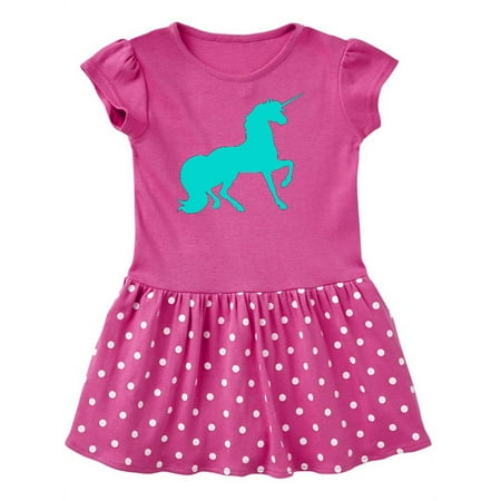 

Inktastic Aqua Unicorn Gift Toddler Girl Dress