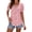 Pink Floral Bud, variant on OutfitShow Summer Square Neck Tops for Women Puff Short Sleeve Shirts Dressy Casual Tunic Blouses