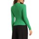 thumbnail image 3 of Suéter de punto con cuello de solapa y escote en V para mujer INSPIRE CHIC, talla S, color verde, 3 of 6