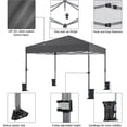 thumbnail image 4 of Songqin 10x10 1-Person Setup Pop Up Canopy Tent, Instant Portable Commercial Canopy Tent, Outdoor Gazebo with 1-Button Push, Wheeled Bag & 4 Sandbags for Home, Party & Outdoor Activities, Dark Gray, 4 of 18