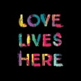 thumbnail image 3 of Masey St. Studios 12x12 Black Modern Framed Museum Art Print Titled - Love Lives Here, 3 of 5