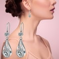 thumbnail image 2 of Hearth & Gear Boucles d'Oreilles Mode en Acier Inoxydable Rondes pour Femmes, Boucles d'Oreilles Pendantes pour Femmes, Boucles d'Oreilles Pendantes pour Mariage, Boucles d'Oreilles Inégalées, 2 of 5