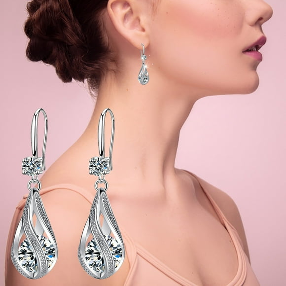 Stainless Steel Fashion Earrings with Dangling Round Elegant Jewelry for Women