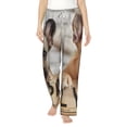 thumbnail image 2 of Goofa Cute Bulldogs Apply Printed Soft Pajama Pants for Women, Wide Leg Comfy Casual Lounge Yoga Pants-Medium, 2 of 9