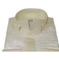 thumbnail image 4 of Mens CEREMONIA Tuxedo shiny Shirt 100% Cotton Turkey Slim Fit #stn 17 pta ivory, 4 of 5