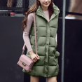 thumbnail image 2 of Breezora Women Casual Loose Hooded Sleeveless Long Vest Coat with Zipper Pockets Plus Size Long Blackish Green, 2 of 5