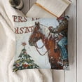 thumbnail image 3 of SHANXI Christmas Hat Pillow Covers, Vintage Christmas Pillow Cases, Christmas Pillows Decorative 20x20in, 3 of 5