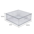 thumbnail image 4 of Mainstays Large Clear Plastic Pull-Out Closet Organizer Drawer, 14 in x 13.78 in x 5.5 in, 4 of 8
