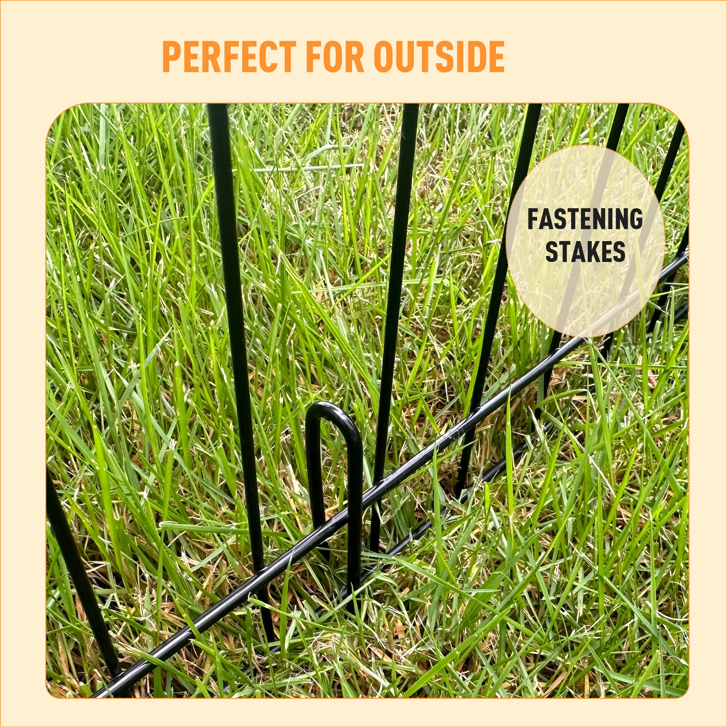 Vibrant Life Portable Wire Play Pen for Pets, Customizable, Foldable, 8 Panels, One Door, 36" Tall