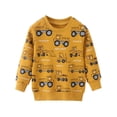 thumbnail image 3 of ATAIKU 2-7Y Kids Boys French Terry Sweatshirts Construction Vehicle Novelty Crewneck Pullover Cotton Tops, 3 of 7