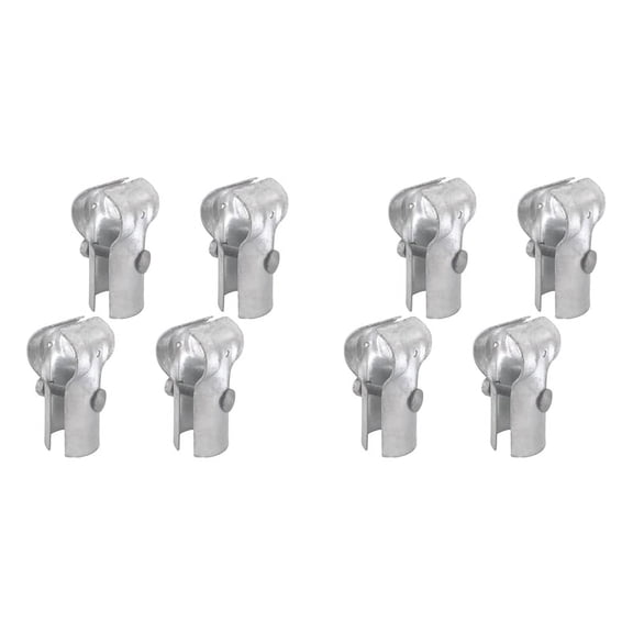 1-3/8In X 1-3/8In End Rail T Clamp, Galvanized Steel Chain Link Fence T Clamp, End Rail Clamp for 1-3/8In OD Pipe 8 Pack