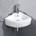 thumbnail image 2 of Lavabo de Baño XIFIRY Esquinero de Pared 33x33x13 cm, 2 of 7