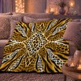 thumbnail image 6 of Wild Animal-Print Autumn Hearth Design, Festive autumn celebration Scene, Warm Flannel Blanket for Cabin and Lodge with Detailed Artwork, Wildlife Lovers autumn celebration Gift, Festive Home Decor, 6 of 9