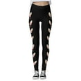 thumbnail image 4 of WILLBEST Leggings de Cintura Alta Para Mujer, Pantalones de Yoga Para Entrenamiento, Suaves, Elásticos, Cómodos, Deportivos, Para Correr, Fitness, Estampado de Pascua Extra Grande, 4 of 5