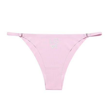 

PEASKJP Bikini Underpants for Women Bikini Panties Thong for Women Cotton Underwear Low Rise Panties Woman Soft Thongs C S