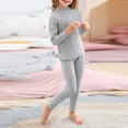 thumbnail image 2 of PMUYBHF Baby Clothes for Girls 0-3 Months Dresses Toddler Kids Boy Girl Clothes Unisex Solid Long Sleeve Warm Pullover Pjamas Sleepwear Tops Pants Set Outfits 130 Grey, 2 of 7