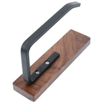 FELTECHELECTR 1Set Elegant Black Wooden Wall-Mounted Paper Towel Holder for Kitchen 6.48X3.93X1.77in