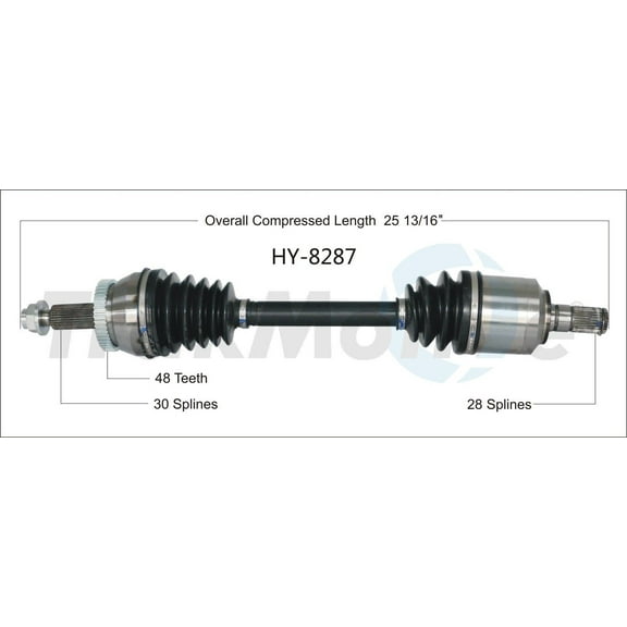 CV Axle Shaft Fits select: 2015-2016 HYUNDAI SONATA