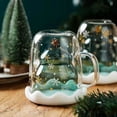 Creative DoubleLayer Glass Christmas Tree Star Water Cup High