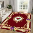thumbnail image 4 of 1PC Floral and Ornate Area Carpet Partial Carpet, Lightweight Washable Easy-to-Tidy Carpet Mat Festival Gift, Suitable for Living Room, Bedroom, Dining Room, Study Room, Foyer, Room Accessones, 4 of 8