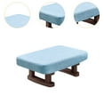 thumbnail image 2 of DOLITY Small Ottoman Decor Bench Rectangle Step Stool for Entryway Dorm Living Room Light Blue, 2 of 9