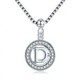 thumbnail image 4 of Alluring Letter Necklace | Platinum-925 Sterling Silver Adjustable Chain | Pave Charm Pendant Hypoallergenic | RJ Designs, 4 of 35