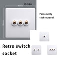 thumbnail image 4 of pitrice Switch Wall Button Socket Lever Toggle Control White Improvement Antique Household Brass Light Panel Accessory Supply Connector 1, 4 of 8