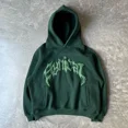 thumbnail image 3 of Sudadera con capucha con cremallera para hombre, chaqueta informal con estampado de letras y estrellas góticas, estilo retro americano, novedad de 2023, 3 of 3
