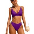 thumbnail image 1 of Charmo Womens Triangle Bikini Set 2 Piece Swimsuit Strappy Bathing Suits, 1 of 8