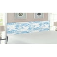 thumbnail image 2 of Rose Headboard, Faint Faded Floral Dreamy Branch Plant Fashion Pastel Spring Seasonal Design, Upholstered Decorative Metal Bed Headboard with Memory Foam, King Size, Soft Blue White, by Ambesonne, 2 of 4