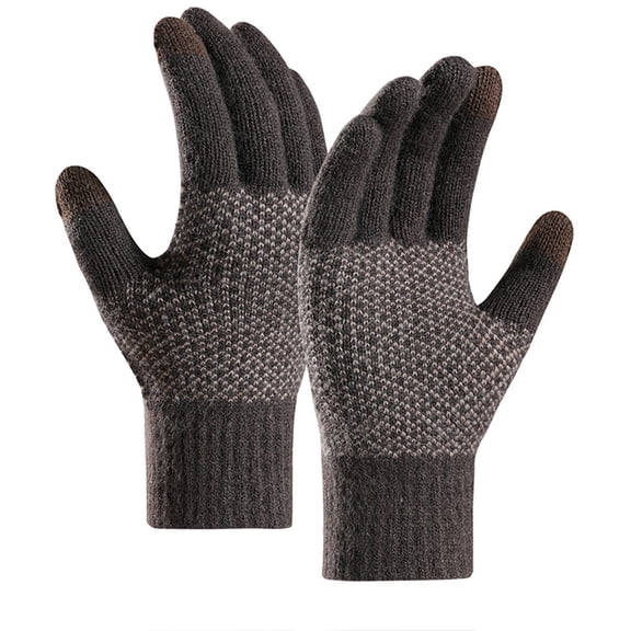 OJJCXA Womens Mens Gloves for Women Men Elastic Cuff Soft Full Finger Touchscreen Friendly Knitted Winter Mitten Gloves