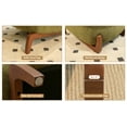 thumbnail image 3 of Velvet Accent Chair with Solid Wood Legs, Armless Reading Chair with Soft Cushion for Living Room, Bedroom, Apartment, Waiting Room, Balcony in Green, 3 of 9