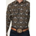 thumbnail image 3 of Cody James Men's Legends Southwestern Print Long Sleeve Western Shirt - CJFA24FL71-NVY Medium, 3 of 4