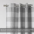 thumbnail image 2 of DriftAway Buffalo Check Woven Plaid Pattern Lined Blackout Thermal Insulated Window Curtain Grommet, 2 Panels, 52" x 96", Gray, 2 of 8