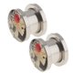 thumbnail image 5 of Tapones para los oídos Sunnimix 2 Piezas Gótico Rojo Rosa Calavera Túneles Expansores 10 Mm, 5 of 8