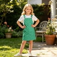 thumbnail image 2 of Bobifish Toddler Girls Suspender Dress Polka Dot Print Sleeveless Pocket Casual Dresss Everyday Loose Fit Children Girls Dresss, 2 of 6