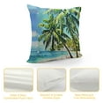 thumbnail image 4 of Blue Ocean Marine Animals Throw Pillow Case Sea Fish Starfish Coral Paradise Coconut Palm Lobster Conch Pillow Cover Cottoh Cushion Cover for Home Sofa, 4 of 5