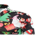 thumbnail image 4 of Men‘s Christmas Dress Shirts Fun Printed Long Sleeve Regular Fit Button Down Shirts Light Blue M, 4 of 6